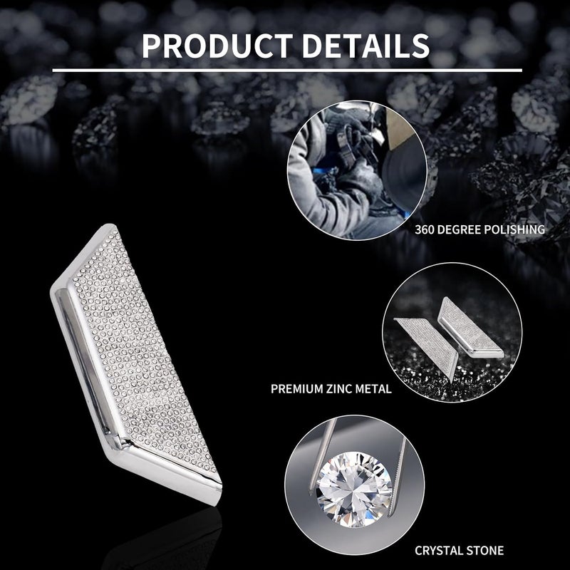 ZSJO Bling Water Panel Frame Cover Sticker Fit for Honda Accord 2024, Shiny Crystal Car Interior Accessory. (Silver 6) - Image 5